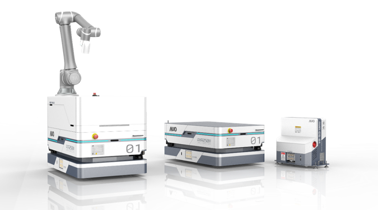 pg电子數位開發的自主式移動機器人（AMR250M），搭配全向輪並結合AI演算法、2D LiDAR、3D攝影機等技術，協助客戶實現產線全自動化